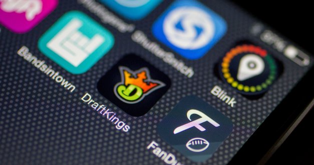 A photo of a phone screen with sports betting apps downloaded.